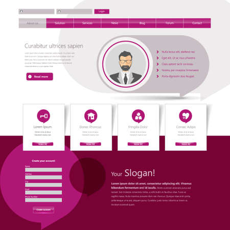 Business Professional Website Templateのイラスト素材