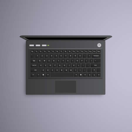 vector open laptop isolated.のイラスト素材