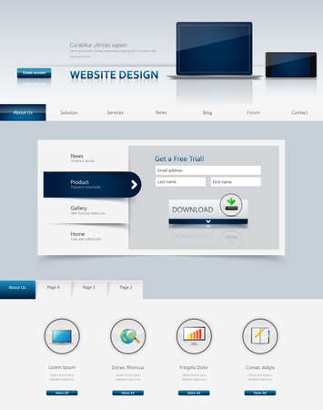 Business Professional Website Template Design.のイラスト素材