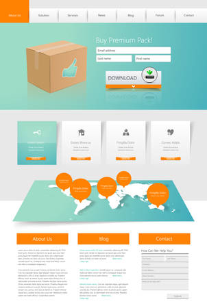 Professional Website Template Design, Creative Vector illustration.のイラスト素材