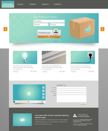 Professional Website Template, Creaive Web Designのイラスト素材
