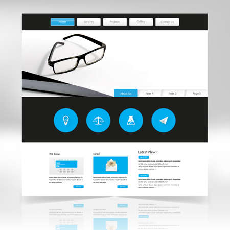 Business minimal website design template.のイラスト素材