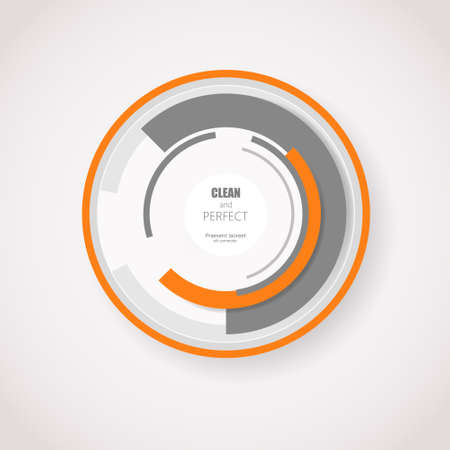 Business circle origami style Vector illustration. Can Be Used for web design workflow diagram layout banner.のイラスト素材