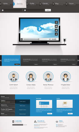 Website Template Design for Your Business.のイラスト素材