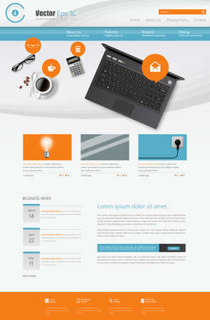 Web site design template vector.のイラスト素材