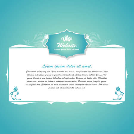 Vintage text frame with borderのイラスト素材