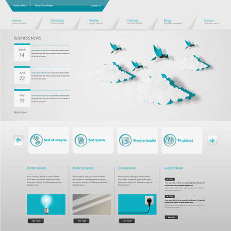 Business Website Design Template Vector Eps 10のイラスト素材