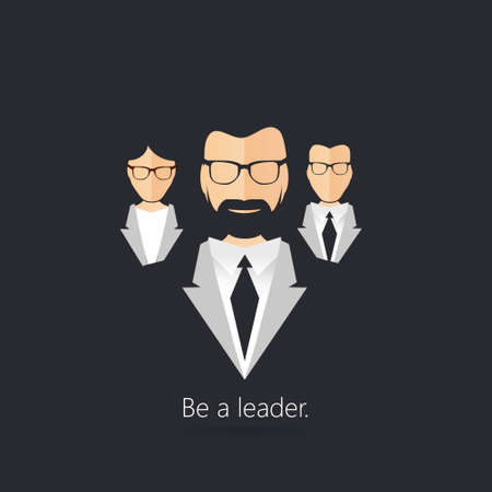 Leader of the team. The Successful team led by a great leader.のイラスト素材