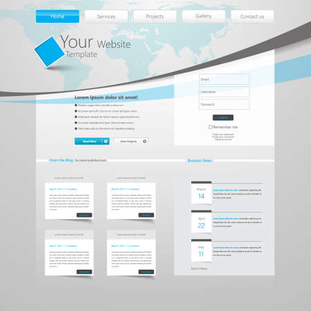Business Website Design Template Vectorのイラスト素材