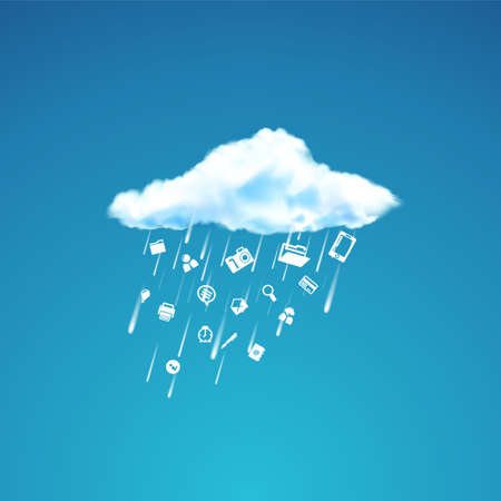 Cloud and design icons. Icon Rain.のイラスト素材