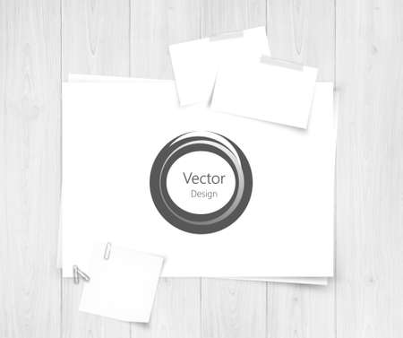 White sheet of papers and abstracts design.Realistic vector background eps10のイラスト素材