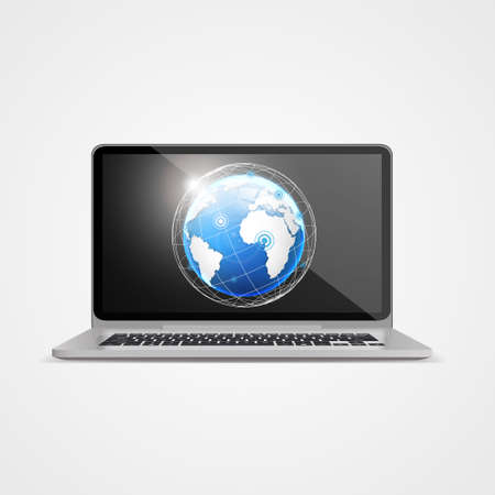 -vector laptop computer. Realistic illustration.のイラスト素材