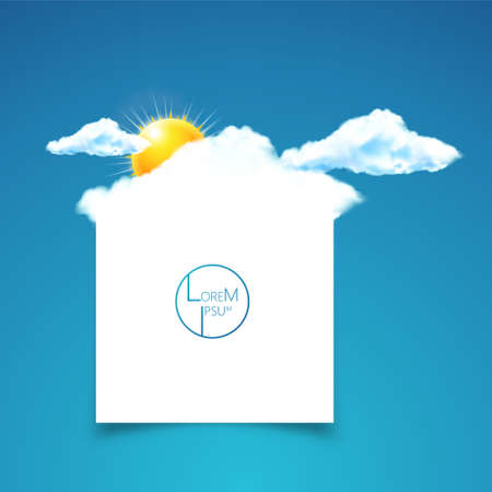 Vector cloud banner or header design.のイラスト素材