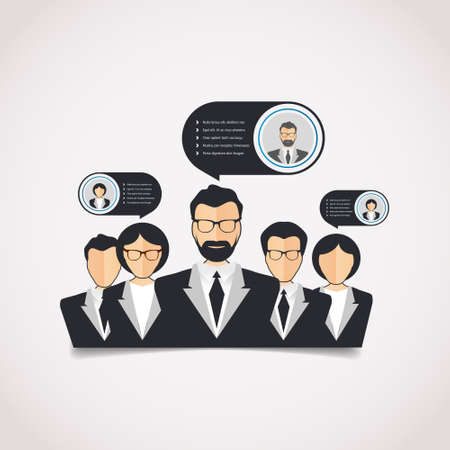 Flat style with modern info-graphic web of corporate HR human relations, teamworkのイラスト素材