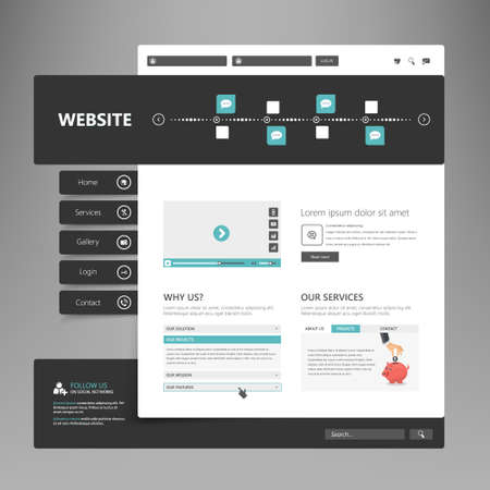 Modern abstract website templateのイラスト素材