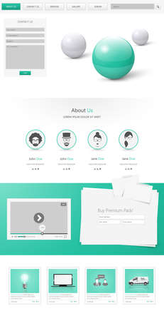 Website Design Template Vector with minimal still life illustrationのイラスト素材