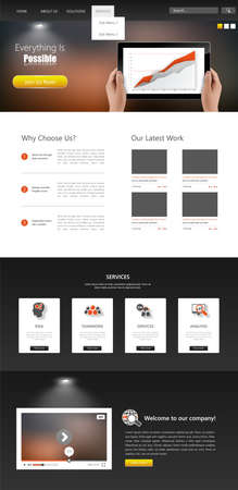 Vector Corporate Website Template desginのイラスト素材