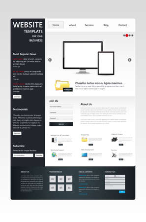 Business Website Template Vector Designのイラスト素材
