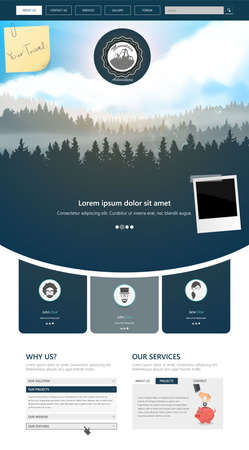 Website Design Template Vectorのイラスト素材