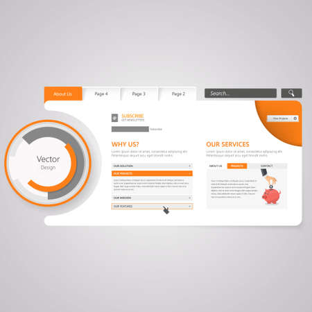 Website Template. Vector illustration.のイラスト素材