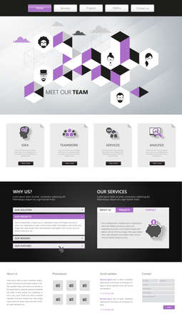 Vector Corporate Website Template desgin.のイラスト素材
