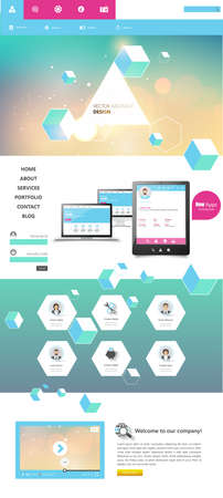 Colorful Creative Website Design Templateのイラスト素材