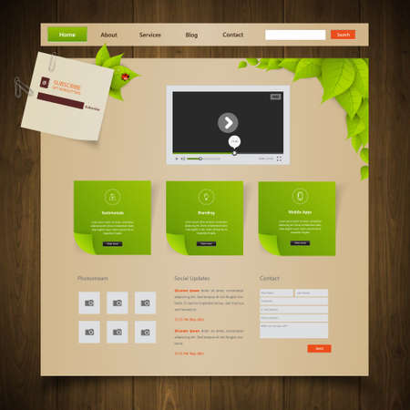 Eco Website Design Templateのイラスト素材