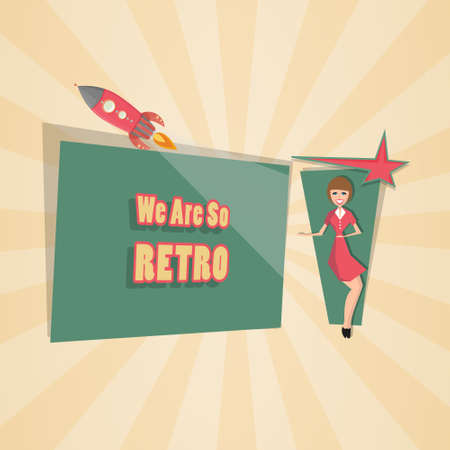 Retro PC and Space for your text. Vectorのイラスト素材
