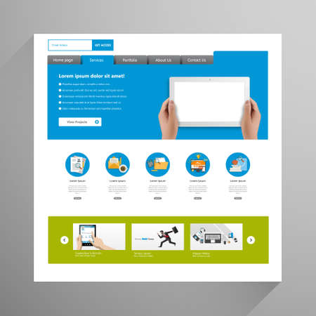Website Design Template Vector Eps 10のイラスト素材
