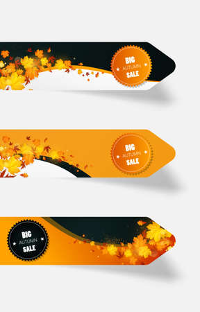 Autumn sticker, eps10のイラスト素材