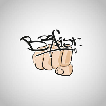 Brofist illustrationのイラスト素材