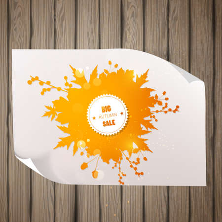 Vector illustration autumn leaves bannersのイラスト素材