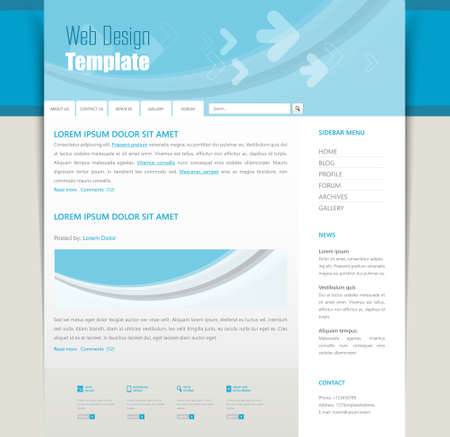 Website Design Template Vectorのイラスト素材