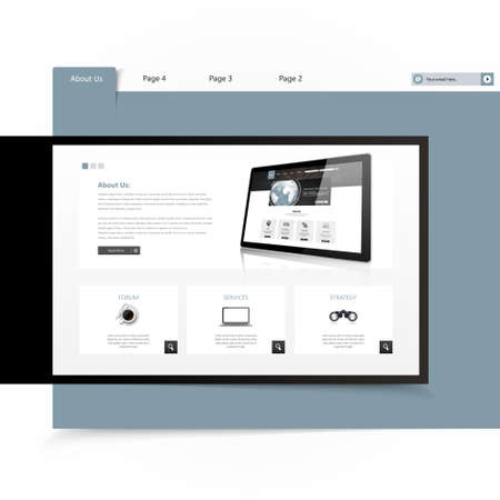 Business Website design template. Vector Design.のイラスト素材