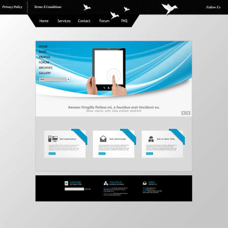 Modern Business Website Template Vector Illustrationのイラスト素材