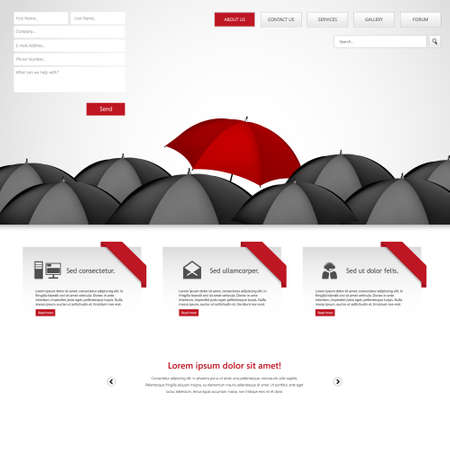Business Website design template. Vector Design.のイラスト素材