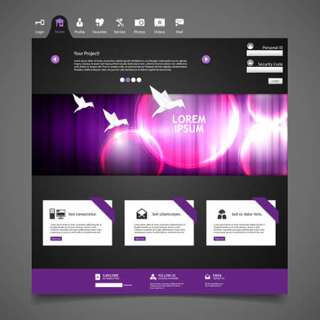 Business website design template dark.のイラスト素材