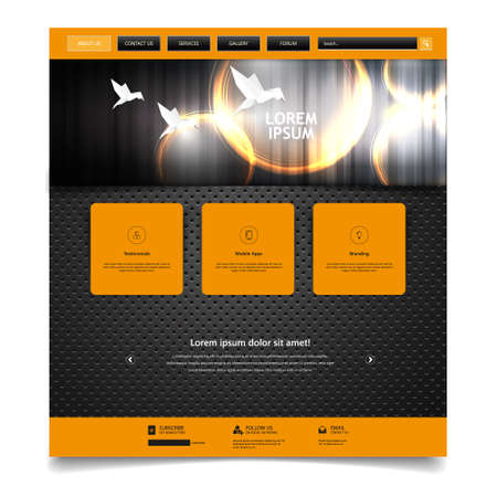 Business website design template dark.のイラスト素材