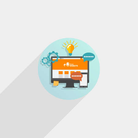 Flat Icon Design, Vectorのイラスト素材