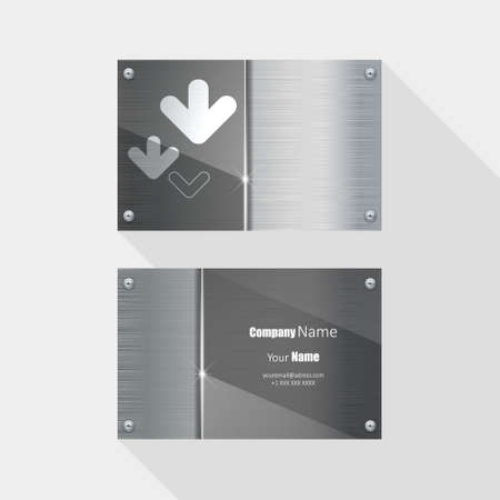 Metallic Business card vector backgroundのイラスト素材