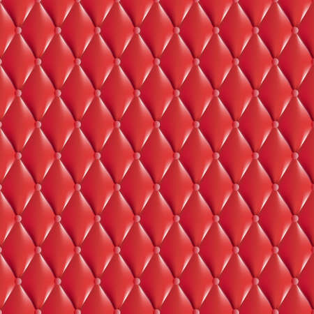 Vector Texture, red antique leather with rhombus style. Classic white retro of wall, door, or sofa studio interiorのイラスト素材