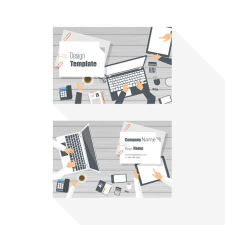 Brainstorming Business card vector backgroundのイラスト素材