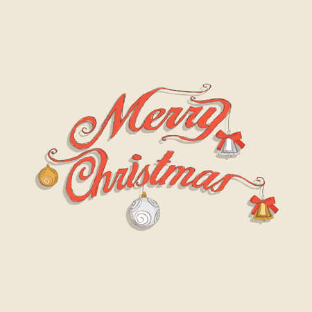 Hand Draw Christmas, on design, Vector illustration.のイラスト素材
