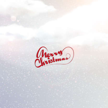 Christmas background, with realistic sky, Vector eps 10のイラスト素材