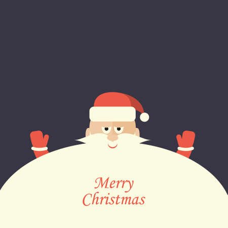 Vector retro Santa Claus. Flat designのイラスト素材