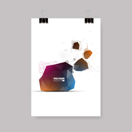 Geometric Polygonal Elements, Flyers and Postersのイラスト素材