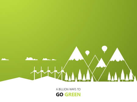 Eco Green Background Design Landsape eps 10のイラスト素材