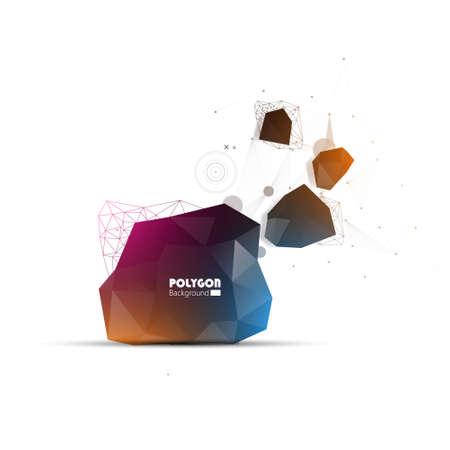 Geometric Polygonal Elements, Flyers and Postersのイラスト素材