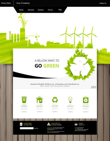 Vector Green Eco Professional Website Designのイラスト素材
