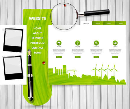 Eco website design template for your business.のイラスト素材